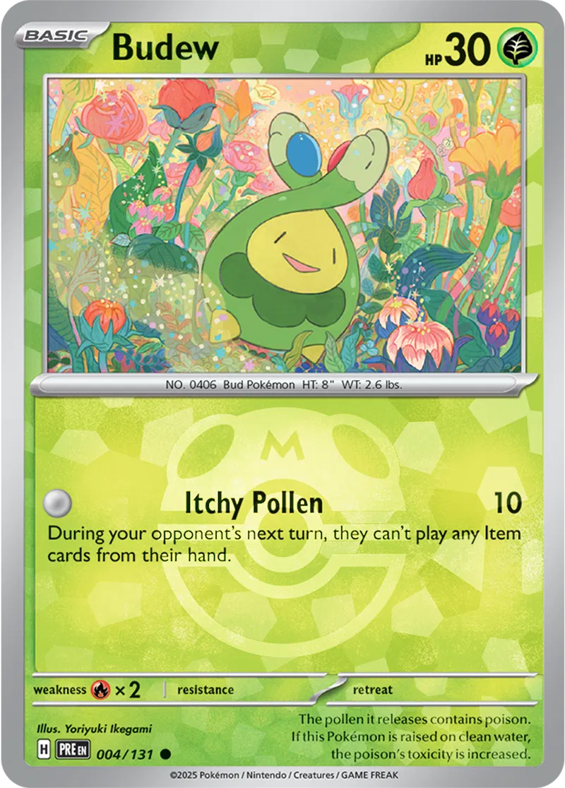 Prismatic Evolutions - 004/131 - Budew (Master Ball Holo)