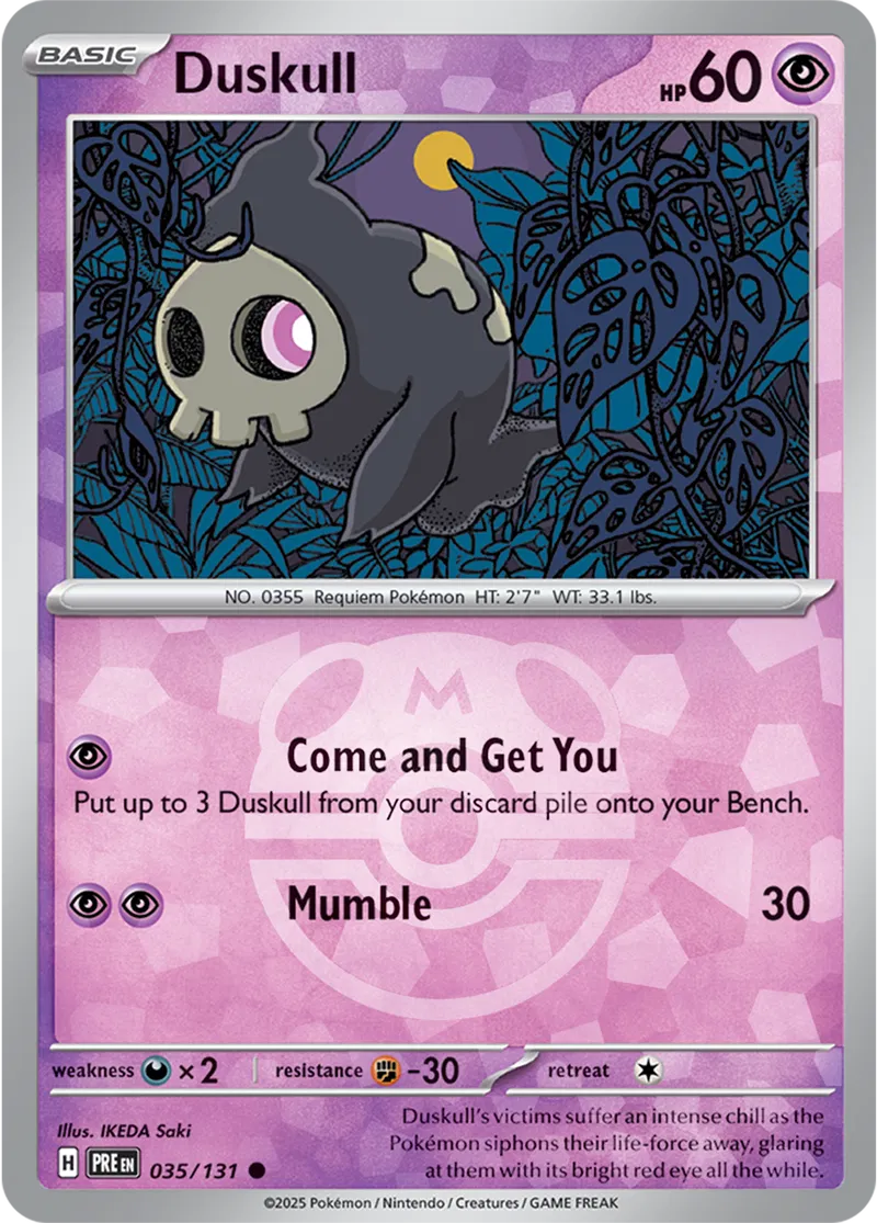 Prismatic Evolutions - 035/131 - Duskull (Master Ball Holo)