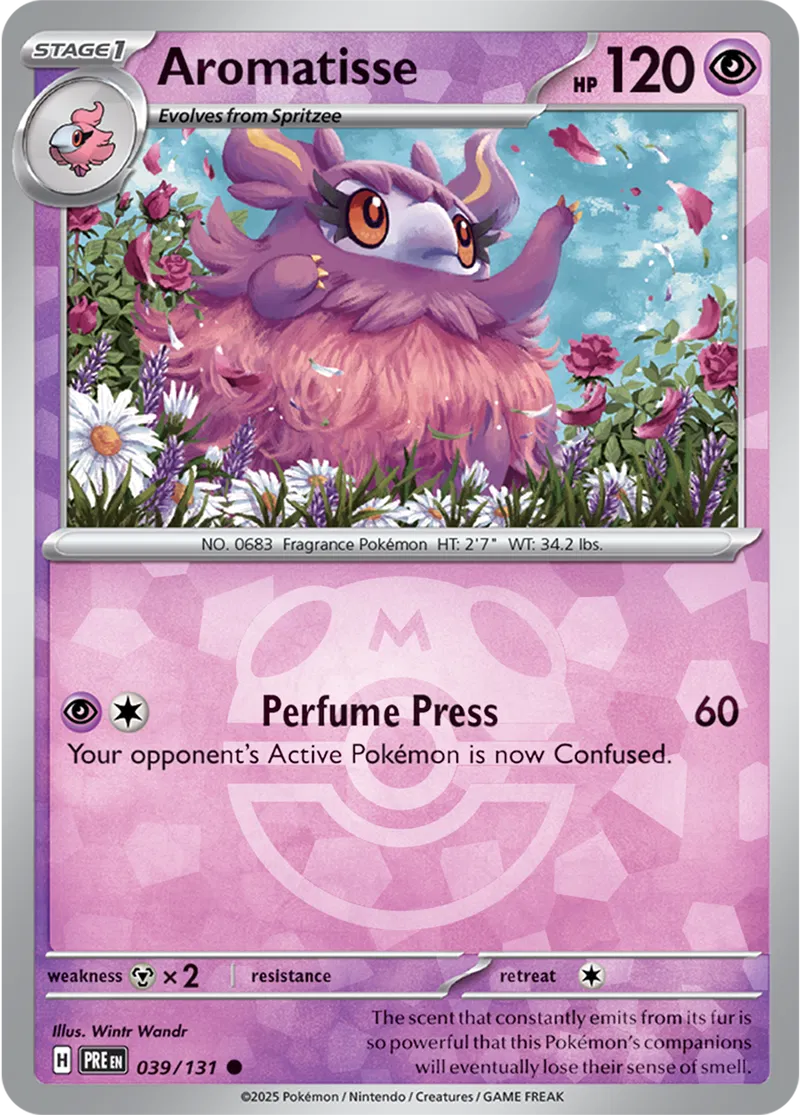 Prismatic Evolutions - 039/131 - Aromatisse (Master Ball Holo)