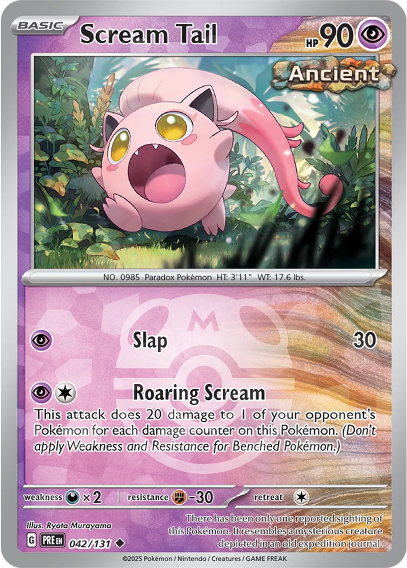 Prismatic Evolutions - 042/131 - Scream Tail (Master Ball Holo)