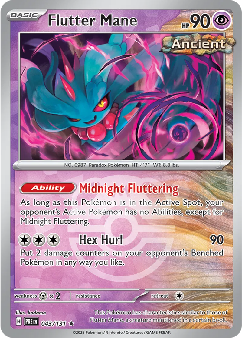 Prismatic Evolutions - 043/131 - Flutter Mane (Master Ball Holo)