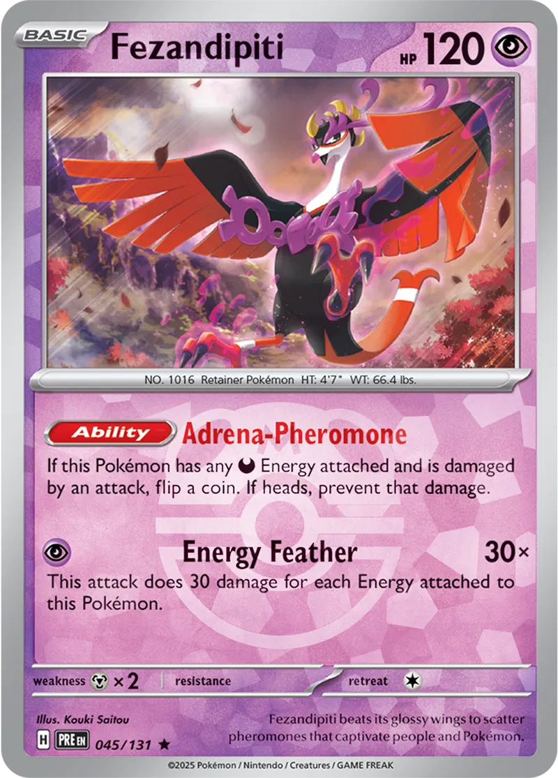 Prismatic Evolutions - 045/131 - Fezandipiti (Master Ball Holo)