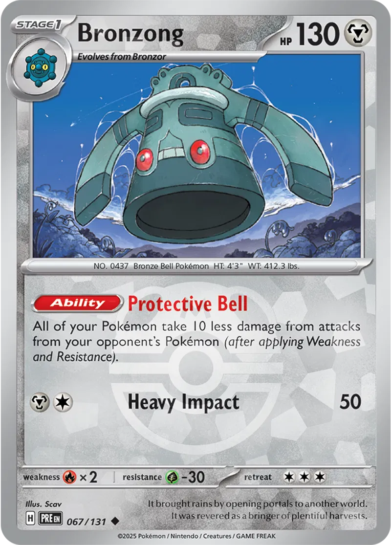 Prismatic Evolutions - 067/131 - Bronzong (Master Ball Holo)