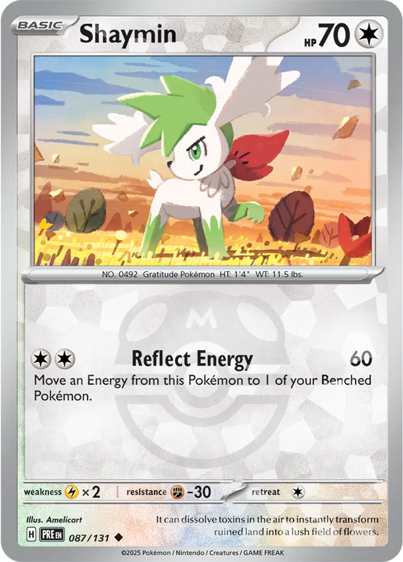 Prismatic Evolutions - 087/131 - Shaymin (Master Ball Holo)