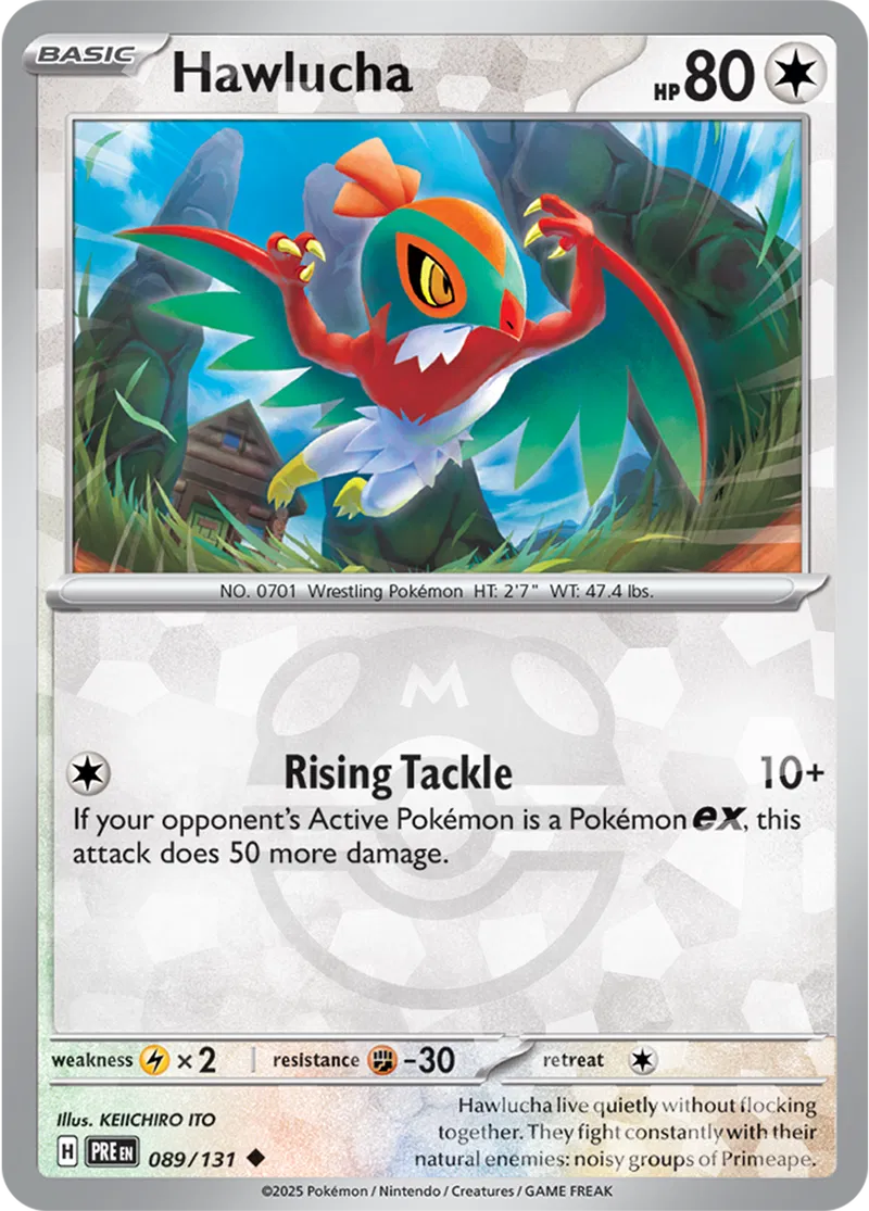 Prismatic Evolutions - 089/131 - Hawlucha (Master Ball Holo)