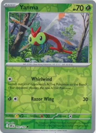 Destined Rivals - 002/182 - Yanma (Reverse Holo)