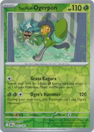 Destined Rivals - 026/182 - Teal Mask Ogerpon (Reverse Holo)