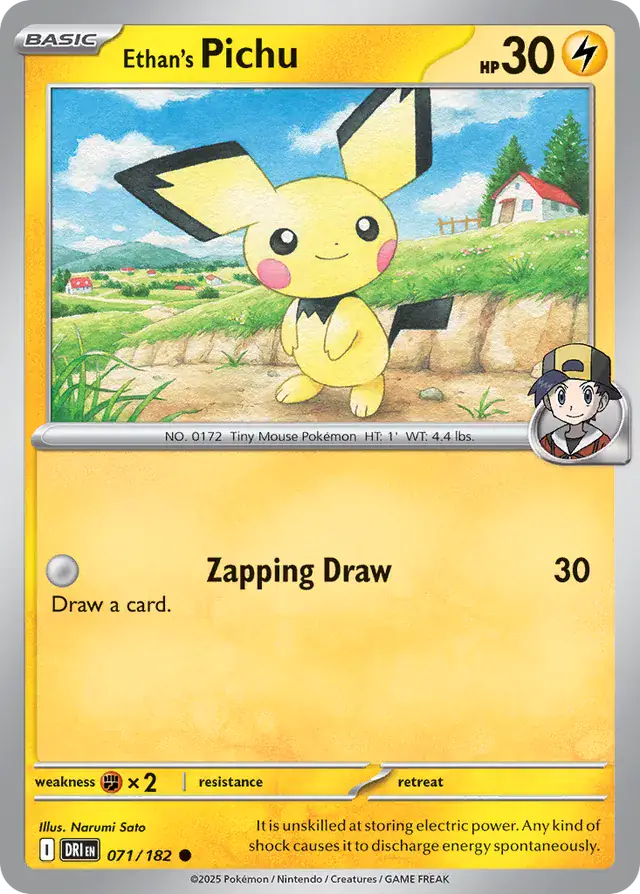 Destined Rivals - 071/182 - Ethan's Pichu