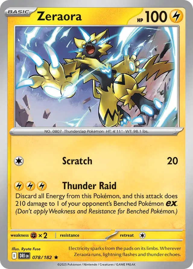 Destined Rivals - 078/182 - Zeraora (Holo)