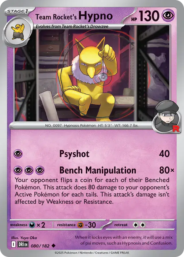 Destined Rivals - 080/182 - Team Rocket's Hypno