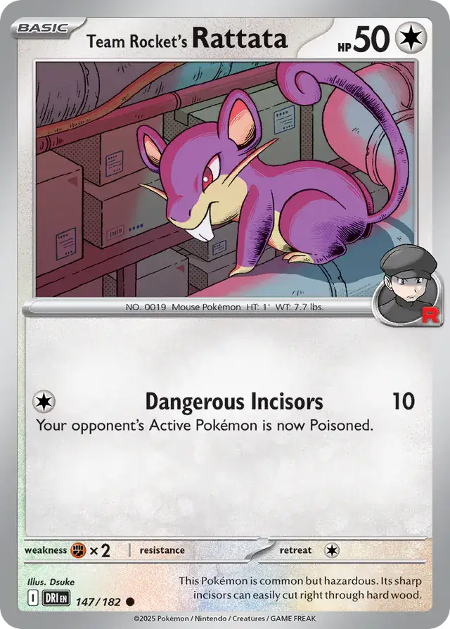 Destined Rivals - 147/182 - Team Rocket's Rattata
