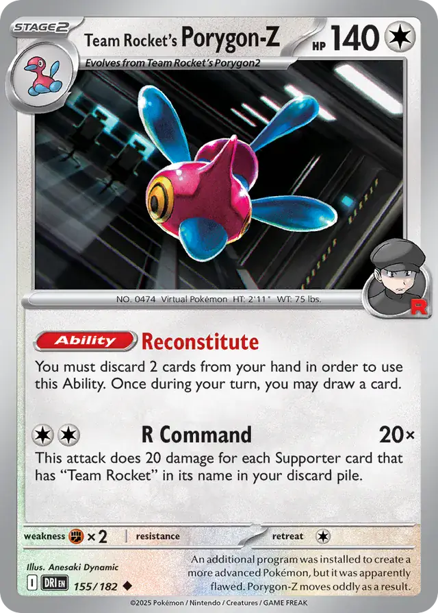 Destined Rivals - 155/182 - Team Rocket's Porygon-Z