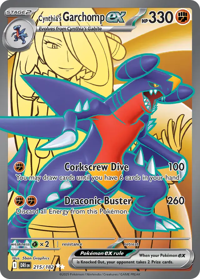 Destined Rivals - 215/182 - Cynthia's Garchomp ex