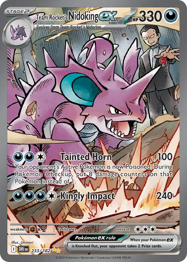 Destined Rivals - 233/182 - Team Rocket's Nidoking ex
