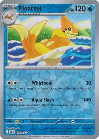 Destined Rivals - 058/182 - Floatzel (Reverse Holo)