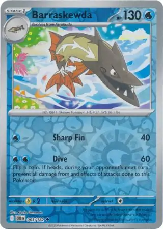 Destined Rivals - 063/182 - Barraskewda (Reverse Holo)