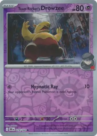 Destined Rivals - 079/182 - Team Rocket's Drowzee (Reverse Holo)