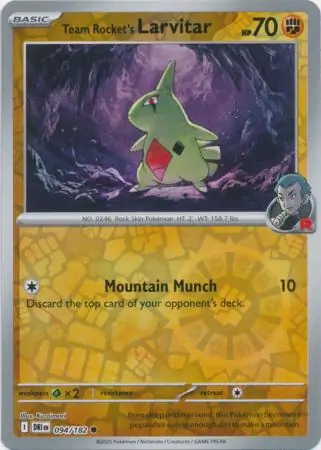 Destined Rivals - 094/182 - Team Rocket's Larvitar (Reverse Holo)