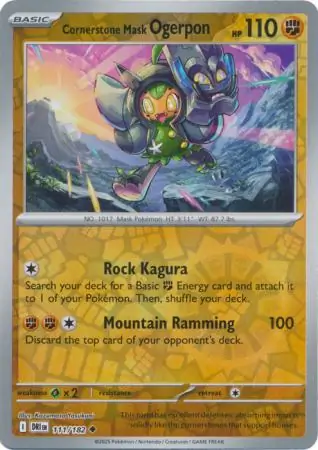 Destined Rivals - 111/182 - Cornerstone Mask Ogerpon (Reverse Holo)