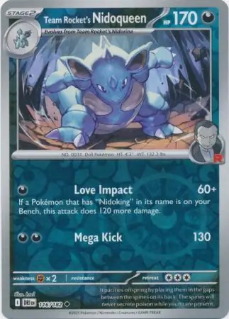 Destined Rivals - 116/182 - Team Rocket's Nidoqueen (Reverse Holo)