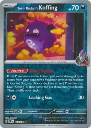 Destined Rivals - 125/182 - Team Rocket's Koffing (Reverse Holo)