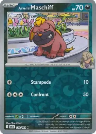 Destined Rivals - 138/182 - Arven's Maschiff (Reverse Holo)