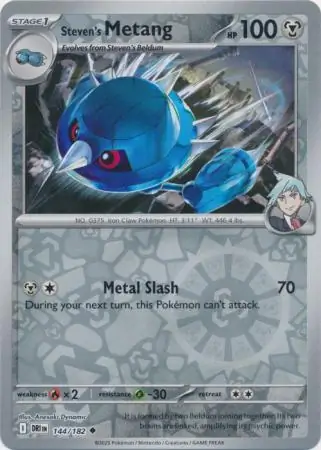 Destined Rivals - 144/182 - Steven's Metang (Reverse Holo)