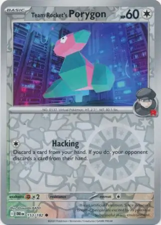 Destined Rivals - 153/182 - Team Rocket's Porygon (Reverse Holo)
