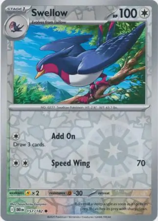 Destined Rivals - 157/182 - Swellow (Reverse Holo)