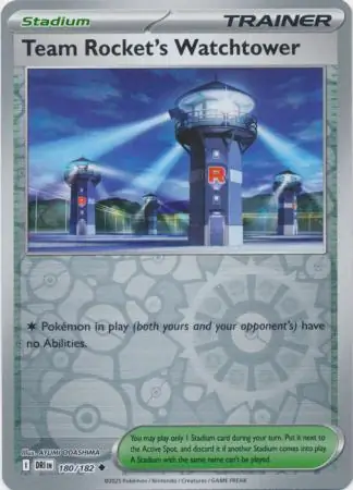 Destined Rivals - 180/182 - Team Rocket's Watchtower (Reverse Holo)