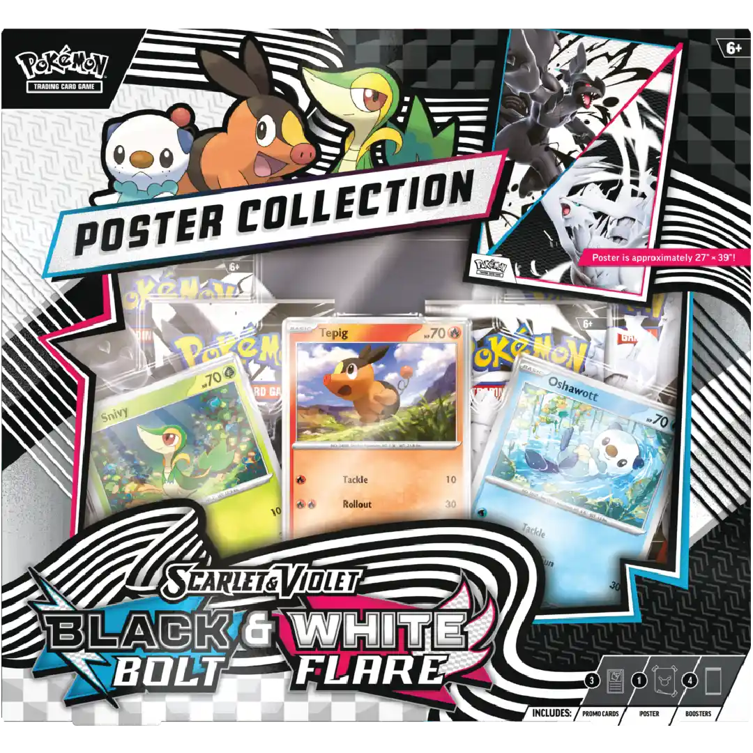 Pokemon TCG: White Flare & Black Bolt - Unova Poster Collection
