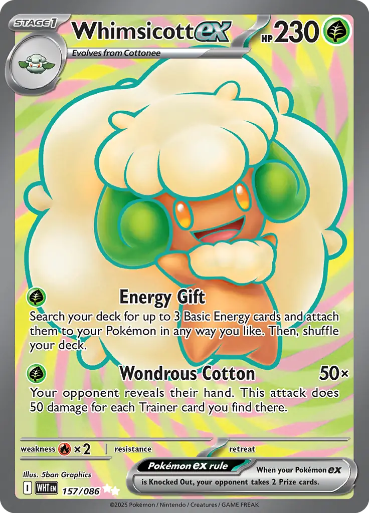 WHT - White Flare - 157/086 - Whimsicott ex