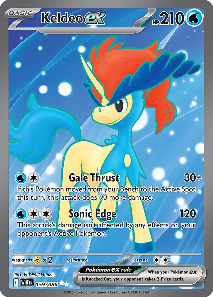 WHT - White Flare - 159/086 - Keldeo ex