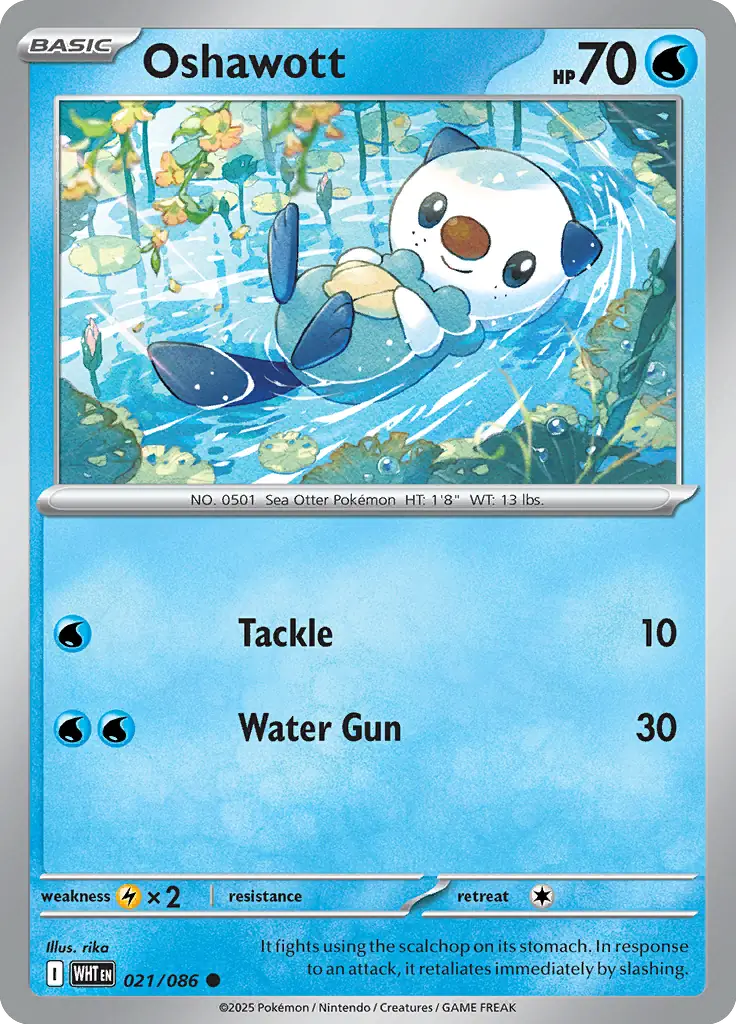 WHT - White Flare - 021/086 - Oshawott