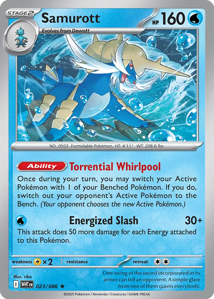 WHT - White Flare - 023/086 - Samurott (Holo)
