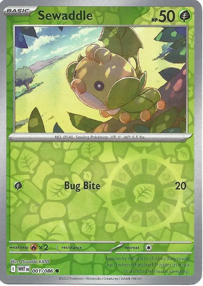 WHT - White Flare - 001/086 - Sewaddle (Reverse Holo)