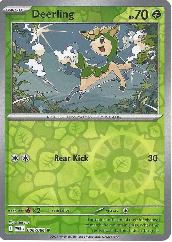 WHT - White Flare - 006/086 - Deerling (Reverse Holo)
