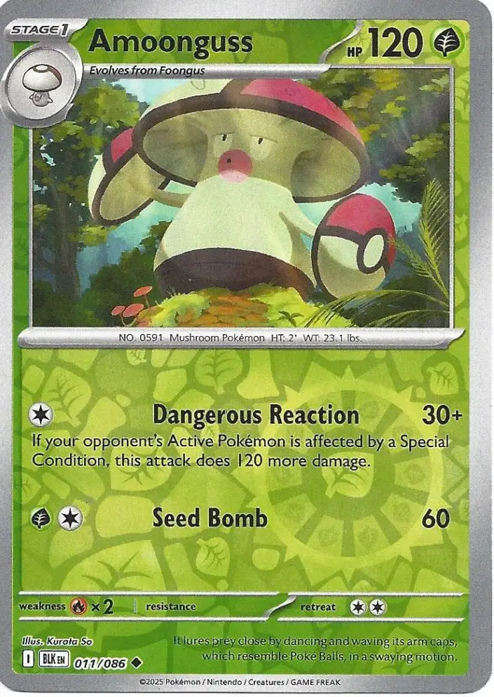 BLK - Black Bolt - 011/086 - Amoonguss (Reverse Holo)