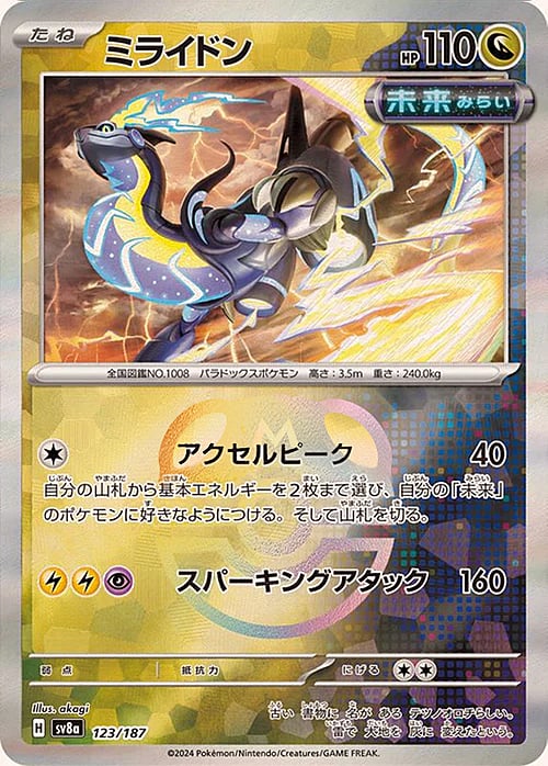 sv8a Terastal Festival - 123/187 - Miraidon (Master Ball Holo)