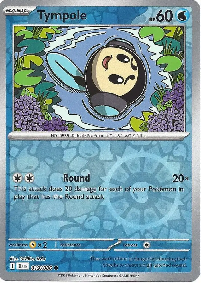 BLK - Black Bolt - 019/086 - Tympole (Reverse Holo)