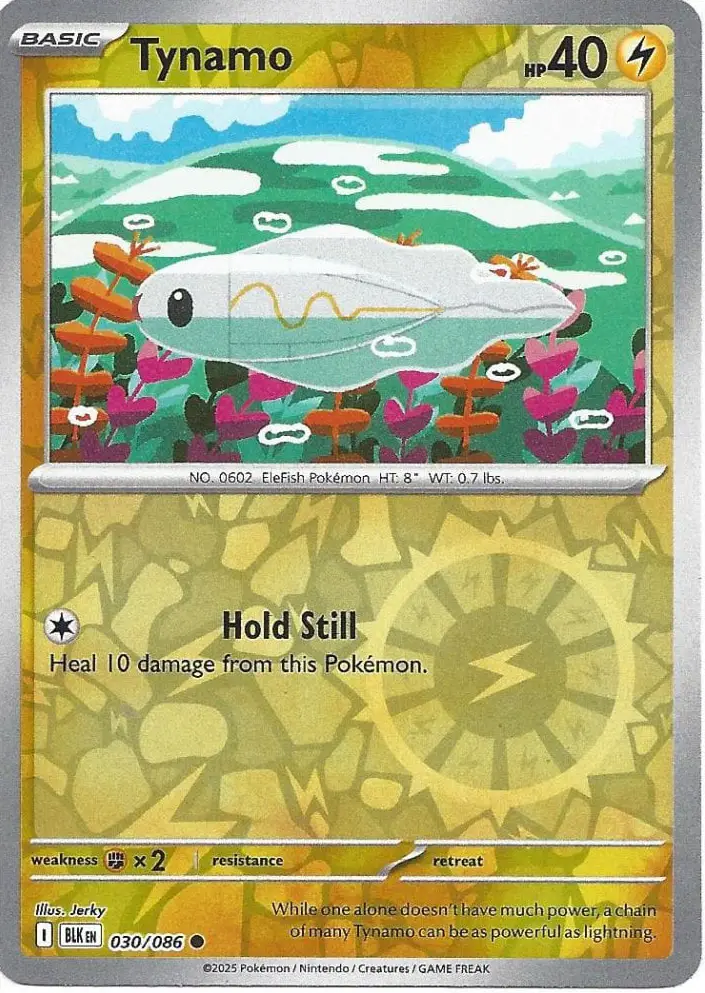 BLK - Black Bolt - 030/086 - Tynamo (Reverse Holo)