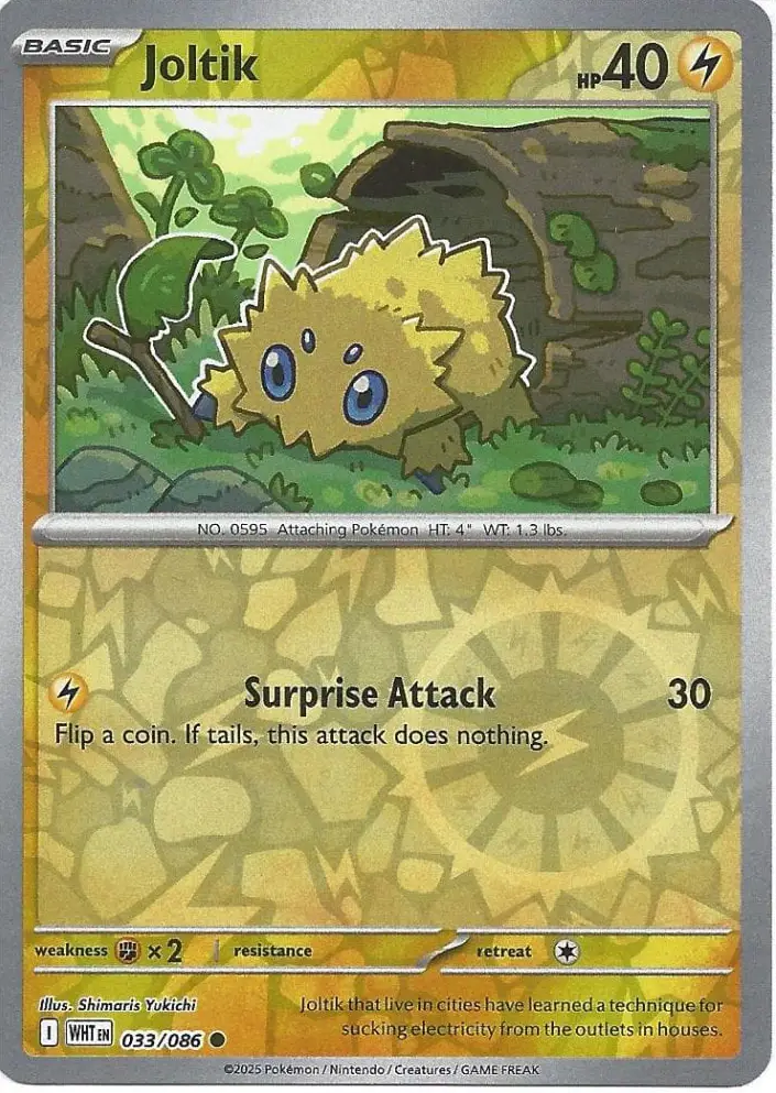 WHT - White Flare - 033/086 - Joltik (Reverse Holo)