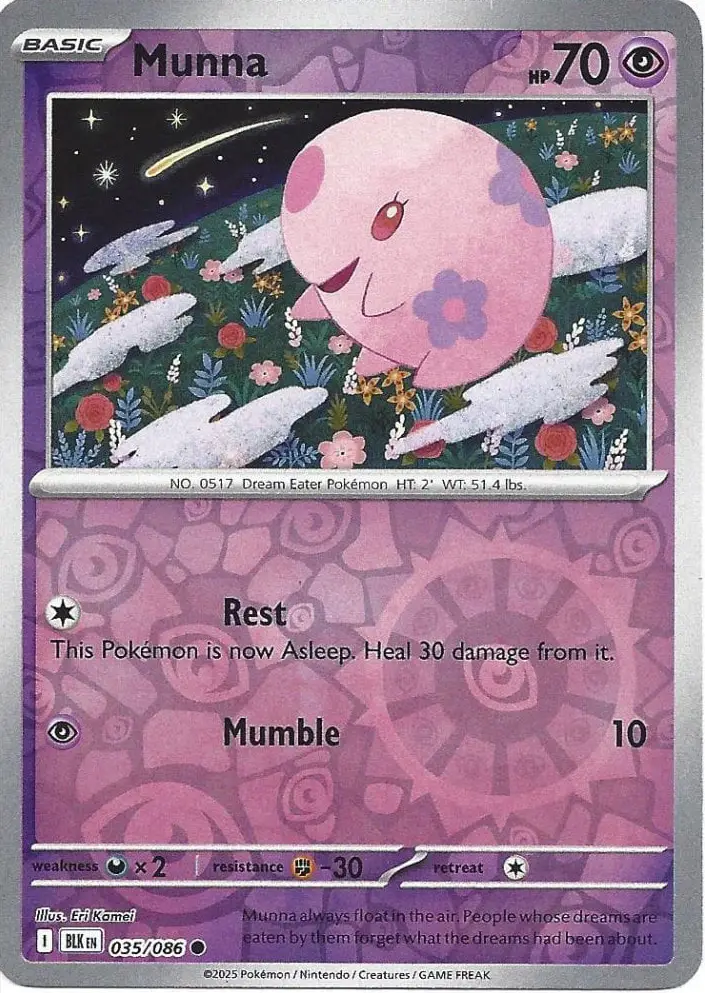 BLK - Black Bolt - 035/086 - Munna (Reverse Holo)