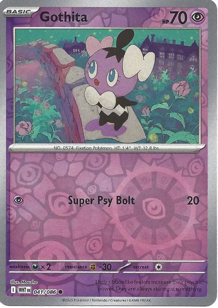 WHT - White Flare - 041/086 - Gothita (Reverse Holo)