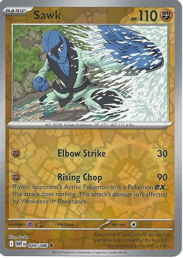 WHT - White Flare - 049/086 - Sawk (Reverse Holo)