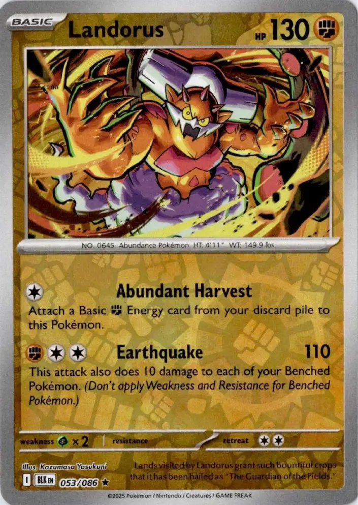 BLK - Black Bolt - 053/086 - Landorus (Reverse Holo)