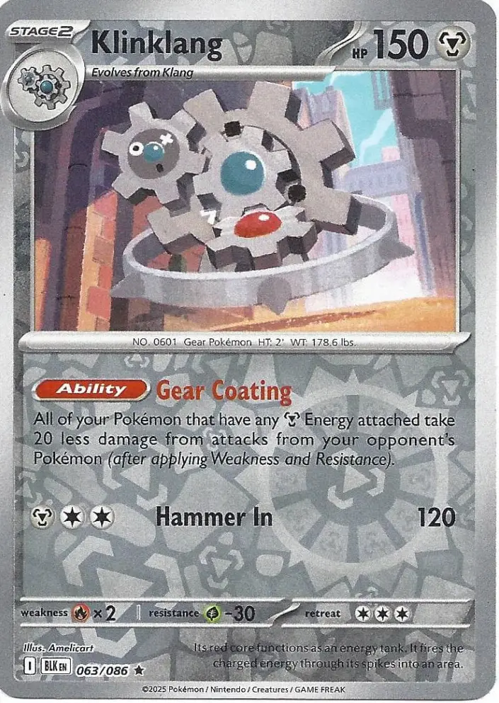 BLK - Black Bolt - 063/086 - Klinklang (Reverse Holo)