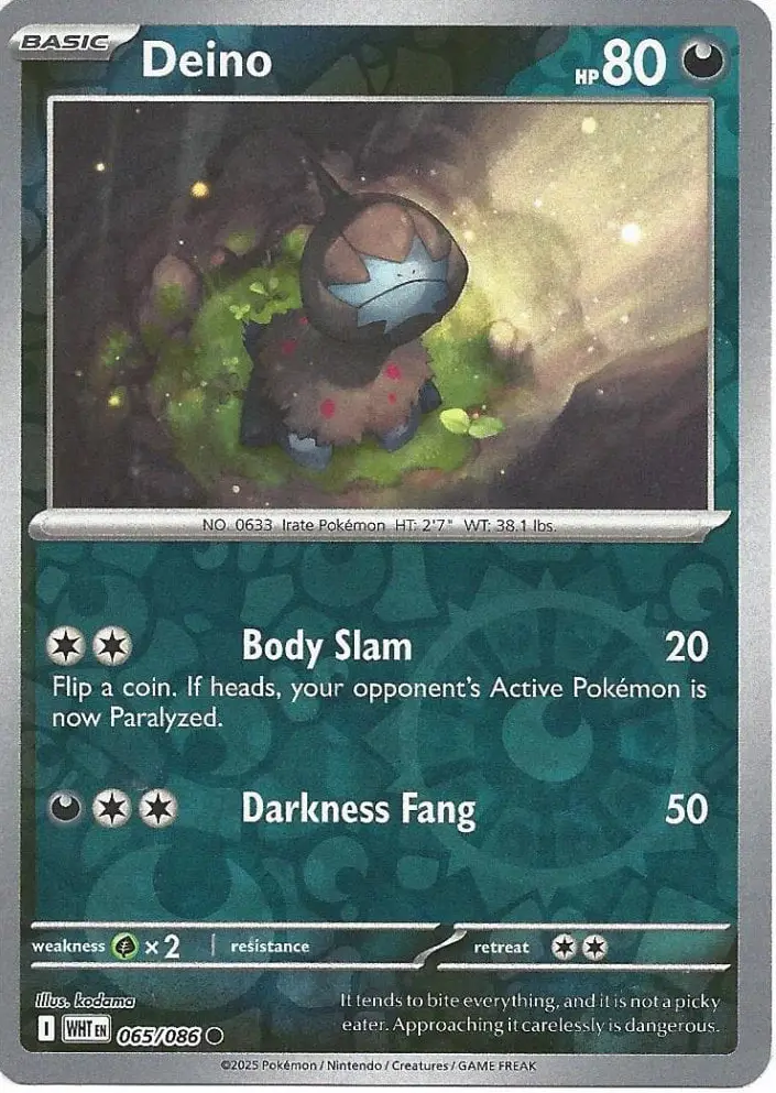 WHT - White Flare - 065/086 - Deino (Reverse Holo)