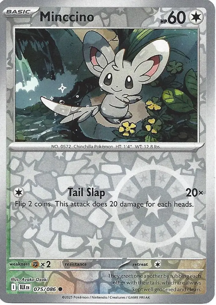 BLK - Black Bolt - 075/086 - Minccino (Reverse Holo)