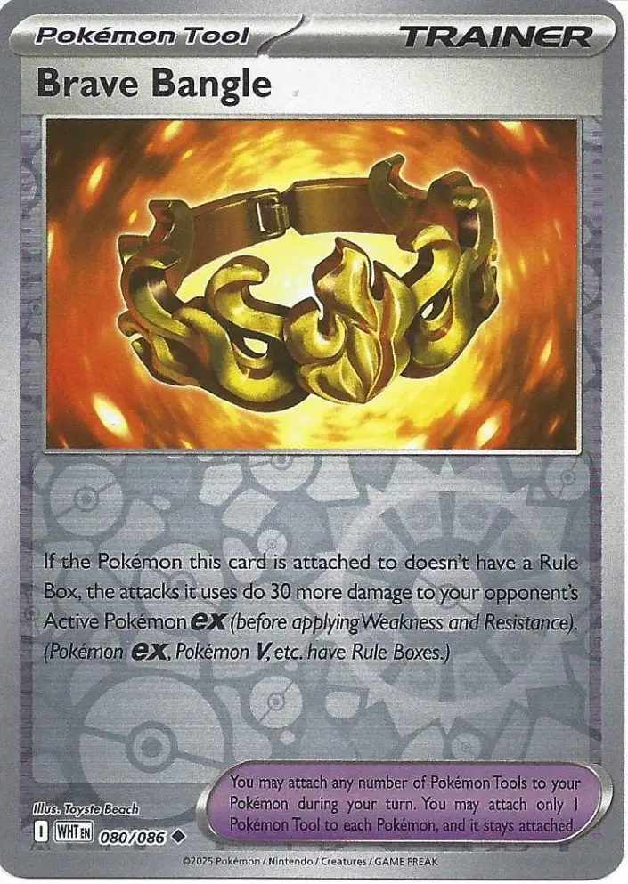 WHT - White Flare - 080/086 - Brave Bangle (Reverse Holo)